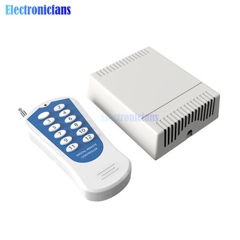 DC 12V 12 Channel Relay Module Wireless RF Remote Control Switch Transmitter + Receiver Board